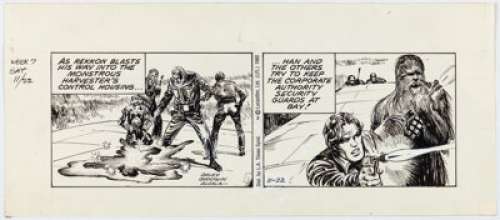 Alfredo Alcala | Star Wars Daily Comic Strip Original Art dated 11-22-80 (L.A. Times Syndicate, 1980).... | Heritage