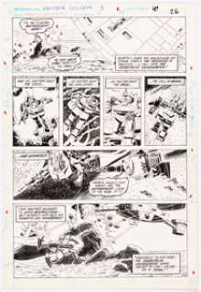 Judith Hunt, Mike Manley, Murphy Anderson, and Dan Zolnerowich Robotech Defenders #2 Story Page 26 Original Art (D...