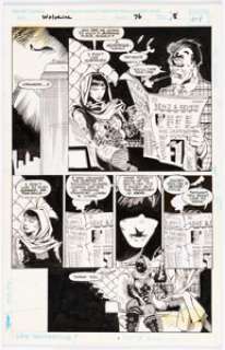 Coker, Tomm - Tomm Coker and Al Milgrom Wolverine #76 Story Page 8 Lady Deathstrike Original Art (Marvel, 1993)....