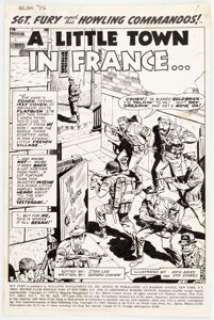 Ayers, Dick | Dick Ayers and Syd Shores Sgt. Fury #86 Splash Page 1 Original Art (Marvel, 1971).... | Heritage