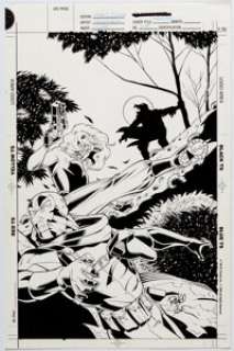 Wieringo, Mike - Mike Wieringo and John Lowe Solitaire #8 Cover Original Art (Malibu, 1994)....