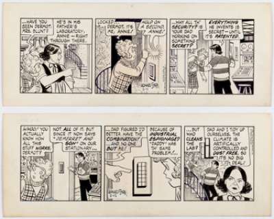 Starr, Leonard | Leonard Starr Little Orphan Annie Daily Consecutive Comic Strip Original Art Group of 2 (Tribune Media, 1988). ... (Total: 2 Original Art) | Heritage