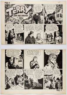 Caniff, Milton | Milton Caniff Terry and the Pirates Sunday Comic Strip Original Art, dated 2-11-40 (Chicago Tribune, 1940).... | Heritage