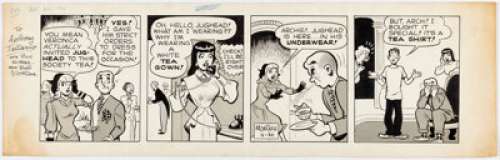 Montana, Bob | Bob Montana Archie Daily Comic Strip Original Art dated 4-30-48 (McClure Syndicate, 1948). ... | Heritage