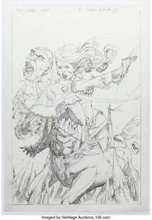 Batista, Adriano - Adriano Batista Red Sonja #19 Variant Cover Original Art (Dynamite Entertainment, 2007)....