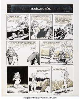 Elmore, Larry - Larry Elmore Heavy Metal V4#5 Complete 1-Page Story "Norhearth Fair" Original Art (Heavy Metal, 1979-80).... (Total: 2 Original Art)