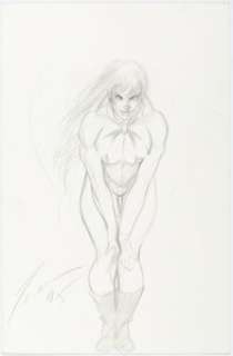 Artist, Unknown - Caesar Antomattei - Vampirella Illustration Original Art (1995)....