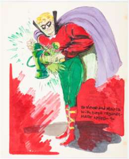 Nodell, Martin - Martin Nodell - Alan Scott: Golden Age Green Lantern Illustration Original Art (1990)....