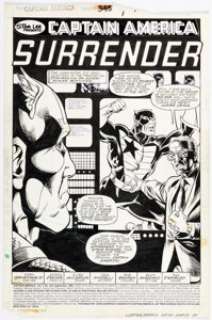 Dwyer, Kieron - Kieron Dwyer and Al Milgrom Captain America #345 Splash Page 1 Original Art (Marvel, 1988)....