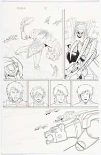 Artist, Unknown - Mike Norton, Clint Hilinski, and Clayton Brown Voltron: Defender of the Universe #5 Story Page Original Art Group ... (Total: 5 Original Art)