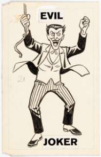 Wood, Wally | Wally Wood Comic Book Foldees Card #21 Joker Illustration Original Art (Topps, 1966).... | Heritage