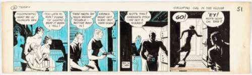 Caniff, Milton | Milton Caniff Terry and the Pirates Daily Comic Strip Original Art dated 11-12-35 (Chicago Tribune-N.Y. News, 1935... | Heritage