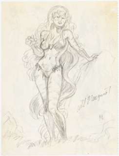 Meugniot, Will - Will Meugniot - Tigra, Mary Jane, and Others Original Art Illustration (c. 1991). ...