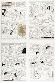 Dirgo, Ray - Ray Dirgo Yogi Bear #27 Complete 6-Page Story Original Art (Charlton, 1975).... (Total: 6 Original Art)