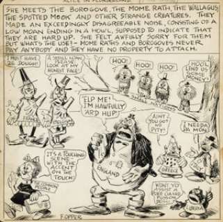 Opper, Frederick Burr | Frederick Burr Opper - "Alice in Plunderland" Editorial Cartoon Illustration Original Art (c. 1930s).... | Heritage