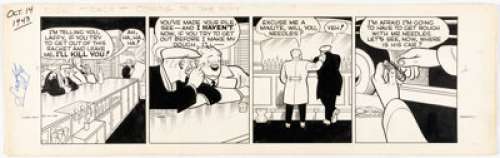 Gould, Chester | Chester Gould Dick Tracy Daily Comic Strip Original Art dated 10-14-1943 (Chicago Tribune, 1943).... | Heritage