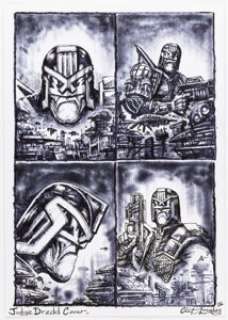 Langley, Clint - Clint Langley 2000 AD Prog #2242 Judge Dredd Preliminary Illustrations Original Art (2020)....