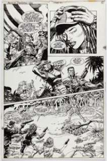 Heike, Mark - Mark Heike and Ricardo Villagran Aliens vs. Predator: War #4 Story Page 5 Original Art (Dark Horse, 1995)....