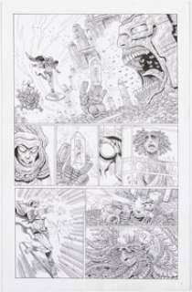 Stokoe, James - James Stokoe Secret Wars: Battleworld #4 Story Page 9 Silver Surfer vs. Galactus Original Art (Marvel, 2015)....