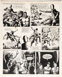 European superhero comic artist - Ted Kearon (attributed) Lion and Champion 9-9-1967 Robot Archie Story Page Original Art (IPC, 1967)....
