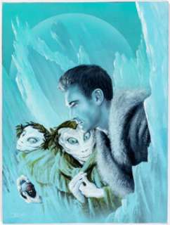 Jim Burns - Interzone Magazine "In the Harsh Glow of its Incandescent Beauty" Story Illustration Painting Original A...