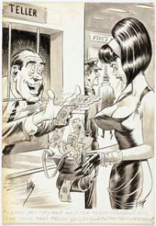 Bill Ward | Joker May-1967 Single Panel Gag Cartoon Illustration Original Art (Humorama, 1967).... | Heritage