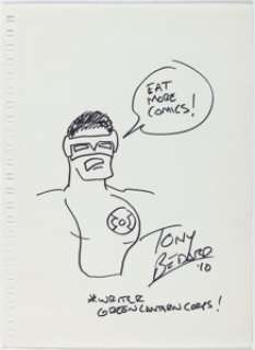Tony Bedard - Green Lantern (Kyle Rayner) Sketch Original Art (2010)....