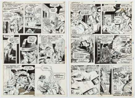 Tom Sutton Werewolf by Night #10 Story Pages 10 and 11 Original Art (Marvel, 1973). (Total: 2 Original Art) | Heritage