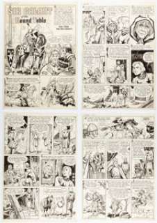 Frank Bolle Robin Hood #5 Complete 7-Page Story "Run from the Red Knight!" Original Art (Magazine Enterprises, 1957). (Total: 7 Original Art) | Heritage