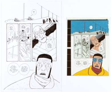 Paul Grist and Bernie MIreault Grendel: The Devil in Our Midst #3 Story Page 21 and Production Color Original Art Group of 2 (Dark Horse, 1994). (Total: 2 Original Art)