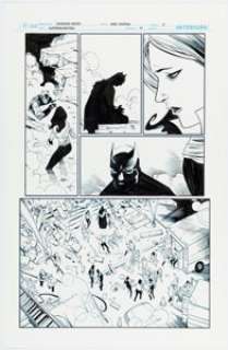 Marc Deering [Diógenes Neves printed blue lines] Batman / Superman #14 Story Page 17 Original Art (DC, 2014).