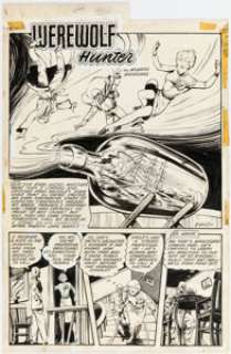 George Evans Rangers Comics #39 Werewolf Hunter Story Page 1 Original Art (Fiction House, 1948). | Heritage