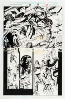 Rod Whigham and Enrique Villagran Punisher 2099 #33 Story Page 14 Original Art (Marvel, 1995).