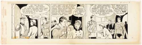 Curt Swan (attributed) Superman Daily Comic Strip #5718 Original Art dated 4-11-57 (McClure Syndicate, 1957). | Heritage