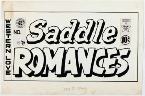 EC Artist Saddle Romances #9 Production Logo Original Art (EC, 1949). | Heritage
