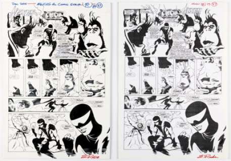 Steve Rude Nexus: the Newspaper Strips TPB #1 "The Coming of Gourmando" Story Page 33 Original Art and Production Page (Kickstarter/Steve Rude Productions, 2020). (Total: 2 Items) | Heritage