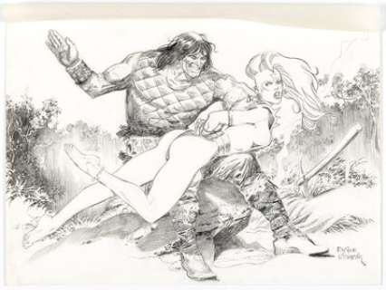 Enrique Villagrán Conan the Cruel Pin-Up Illustration Original Art (SQP, 1996).