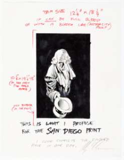 Alex Ross U.S. San Diego Comic Book Expo Uncle Sam Print Illustration Preliminary Original Art (Graphitti Designs, 1997). | Heritage