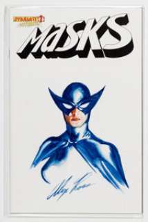 Alex Ross Masks #1 Dynamite Authentix Blank Cover - Miss Fury Original Art (Dynamite Entertainment, 2012) Condition: VF/NM.