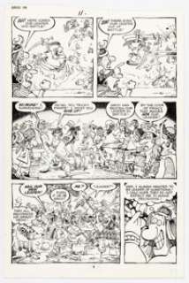 Sergio Aragonés Groo the Wanderer #33 Story Pages 9 Original Art (Marvel, 1987). | Heritage