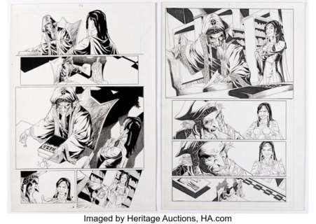 Jack Jadson Red Sonja: Unchained #3 Story Pages 3-4 Original Art (Dynamite Entertainment, 2013). (Total: 2 Original Art)