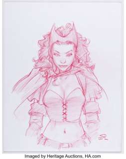 Joshua Middleton - Scarlet Witch Sketch Original Art (undated).