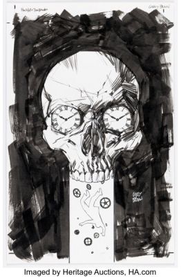 Garry Brown How to Kill a Time Traveller #1 Unpublished Cover Original Art (2014).