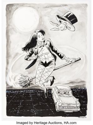 Elmer Cantada - Zatanna and Harry Potter Illustration Original Art (2024).