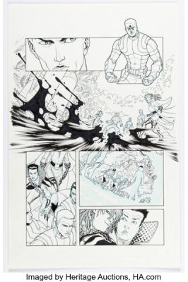 Francis Portela Legion of Super-Heroes #1 Story Pages Original Art Group of 13 (DC, 2011). (Total: 13 Original Art)