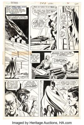 Irv Novick and Dick Giordano Batman #253 Story Page 12 Original Art (DC, 1973).