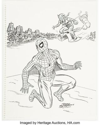 Don Simpson - Spider-Man and Green Goblin Illustration Original Art (2019). | Heritage