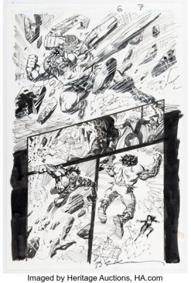 Tom Derenick and Bill Sienkiewicz Reign in Hell #6 Story Page 7 Original Art (DC, 2009).