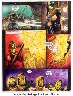 Carlos Ezquerra 2000 AD Prog #771 Durham Red Story Page 5 Original Art (Fleetway, 1992).