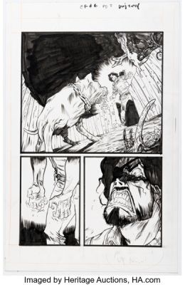 Daniel Warren Johnson The Ghost Fleet: Over the Top Vol. 2 Trade Paperback "Duel" Story Page 8 Original Art (Dark Horse, 2015). | Heritage